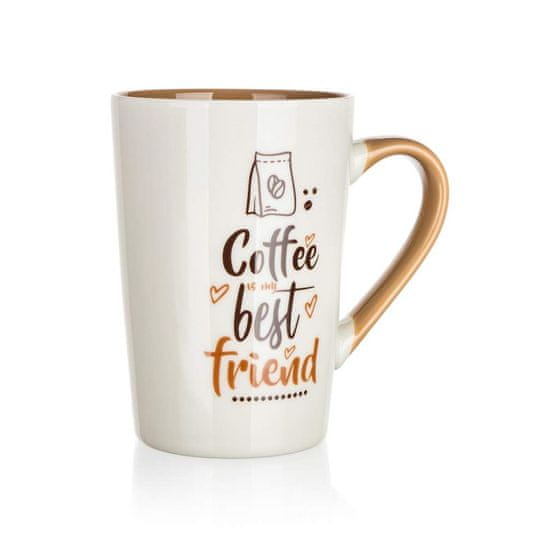 Banquet Keramični vrč COFFE BEST FRIEND 450 ml, komplet 4 kosov