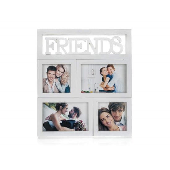 HOME DECOR Fotografski okvir za 4 fotografije FRIENDS 28 x 31 x 2,5 cm, komplet 4