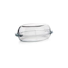 eoshop BORCAM Ovalna steklena posoda za peko s pokrovom 4,9 l, komplet 2