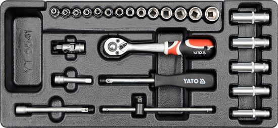 YATO Vstavki za vtičnice - ključi za vtičnice 25 kosov 3,5-14 mm