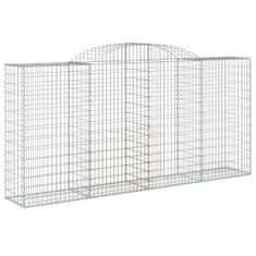 Vidaxl Obokane gabion košare 2 kosa 300x50x140/160 cm pocinkano železo