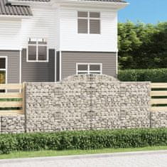 Vidaxl Obokane gabion košare 8 kosi 300x50x140/160 cm pocinkano železo