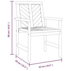 Vidaxl Vrtni jedilni stoli 2 kosa trden akacijev les