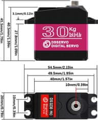 YUNIQUE GREEN-CLEAN DS3230 PRO 7.4V 30KG Digitalni servomotor z 25T kamero za robotski tovornjak Model Baja Avto 1/10 (180 stopinj)