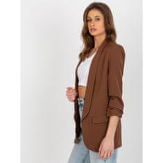 ITALY MODA Ženska jakna s podlogo ADELA temno rjava DHJ-MA-7684.15P_397644 S