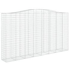 Vidaxl Obokane gabion košare 3 kosa 400x50x220/240 cm pocinkano železo