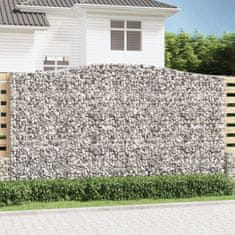 Vidaxl Obokane gabion košare 4 kosa 400x50x220/240 cm pocinkano železo