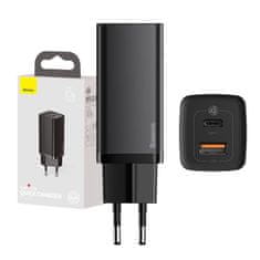 BASEUS Hitri potovalni polnilnik Baseus GaN2 Lite USB+C 65W EU (črn)