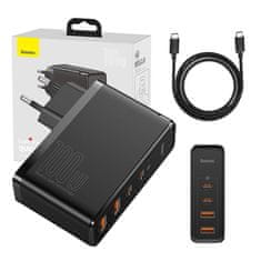 BASEUS Potovalni polnilnik Baseus GaN2 Pro Quick 2x USB + 2x USB-C, 100 W, EU (črn)