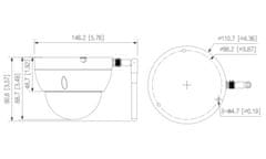 Dahua IP kamera IPC-HDBW1230DE-SW/ Dome/ Wi-Fi/ 2Mpix/ 2,8 mm objektiv/ H.265/ IP67+IK10/ IR 30 m/ ONVIF/ CZ app