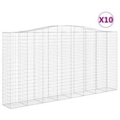 Vidaxl Obokane gabion košare 10 kosa 400x50x200/220cm pocinkano železo