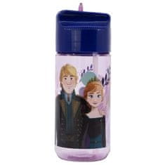 Stor Plastenka z izvlečno slamico DISNEY FROZEN, prozorna Tritan, 430ml, 74236