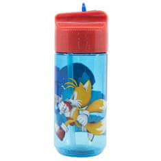 Stor Plastenka z izvlečno slamico JEŽKO SONIC, Transparent Tritan, 430ml, 40536