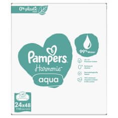 Pampers Harmonie Aqua mokri robčki, 24 x 48 kosov - odprta embalaža