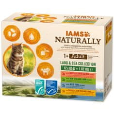 IAMS Kapsička IAMS Naturally mořské a suchozemské maso v omáčce multipack (12x85g) 1020 g