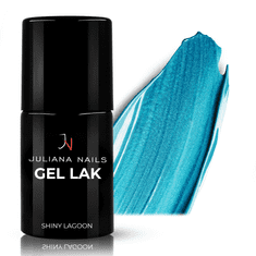 Juliana Nails Gel Lak Shiny Lagoon modra turkizna No.715 6ml