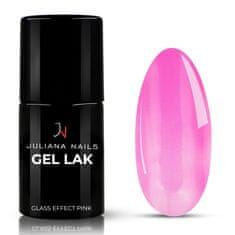 Juliana Nails Gel Lak Glass Effect Pink roza No.727 6ml