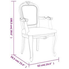 Vidaxl Jedilni stol temno siv 62x59,5x100,5 cm blago
