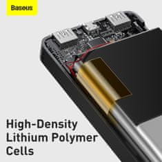 BASEUS Bipow Powerbank z digitalnim zaslonom, 10000 mAh, 15W, bela (PPBD050001)