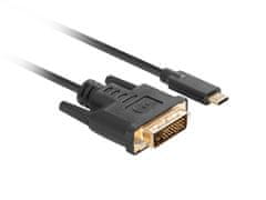 Lanberg lanberg ca-cmdv-10cu-0005-bk video kabelski adapter 0,5 m usb tip-c dvi-d črn