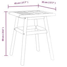 Vidaxl Stranska mizica 45x45x60 cm trden akacijev les