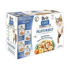 Brit BRIT Care Filleti v želeju - mokra hrana za mačke, 12 x 85g, piščanec, puran, riba, brez glutena, za odrasle in starejše mačke