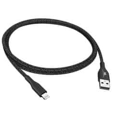 Maclean ios mfi kabel za polnjenje prenos podatkov hitro polnjenje usb 2.4a črn 1m 5v 2.4a najlon