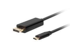 shumee LANBERG KABEL USB-C(M)->DISPLAYPORT(M) 0.5M 4K 60HZ ČRN CA-CMDP-10CU-0005-BK