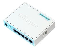 Mikrotik Mikrotik RB750GR3 Gigabit Ethernet usmerjevalnik v turkizni in beli barvi, 4-jedrni procesor, PoE, 256MB RAM