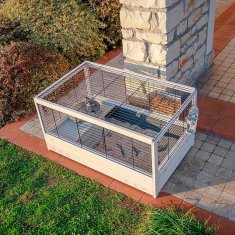 Ferplast CAGEMODEL_FERPLAST Arena 100 - Kletka za morske prašičke iz lesa in kovine, enostavna za čiščenje, 100 x 62,5 x 51 cm