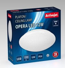 ActiveJet Sodobna LED stropna svetilka Activejet OPERA, 12W, okrogla, nevtralna bela, IP20, notranja uporaba, 1000 lm