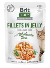 Brit BRIT Care Filleti v želeju - mokra hrana za mačke, 12 x 85g, piščanec, puran, riba, brez glutena, za odrasle in starejše mačke