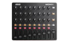 Akai AKAI MIDIMIX USB Mixer/DAW Kontroler v črni barvi, 16 gumbov, 8 faderjev, 24 gumbov 270°, priložena programska oprema