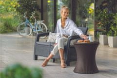 KETER Barska mizica Cool Bar Rattan 30l, viski rjava