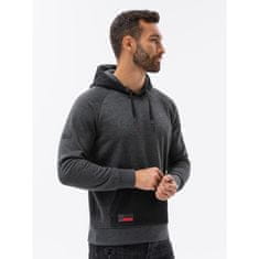OMBRE Moški pulover HOODIE V2 OM graphite MDN121473 XL
