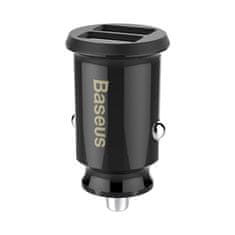 BASEUS CCALL-ML01 Avtomobilski polnilec za zrna 15,5 W 2x USB črne barve