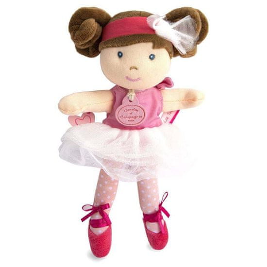 Doudou Jolijou Mini lutka balerina "Les Tutus" 23 cm svetlo roza obleka