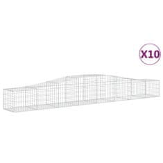 Vidaxl Obokane gabion košare 10 kosi 400x50x40/60 cm pocinkano železo