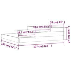 Vidaxl Visoka greda 107x107x27 cm trden les douglas