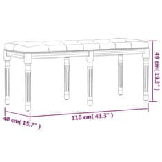 Vidaxl Klop temno siva 110x40x49 cm blago