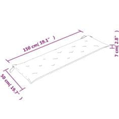 Vidaxl Klop Batavia z antracitno blazino 150 cm trdna tikovina