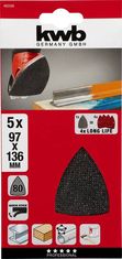 KWB brusni papir za večnamenski brusilnik, 97 x 136 mm, 5/1, GR 80 (49492208)