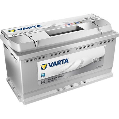 Varta H3 akumulator, 100 Ah, D+, 830 A(EN), 353 x 175 x 190 mm