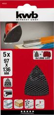 KWB brusni papir za večnamenski brusilnik, 97 x 136 mm, 5/1, GR 220 (49492222)