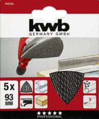 KWB brusni papir za večnamenski brusilnik, 93 x 93 mm, 5/1, GR 80 (49492308)