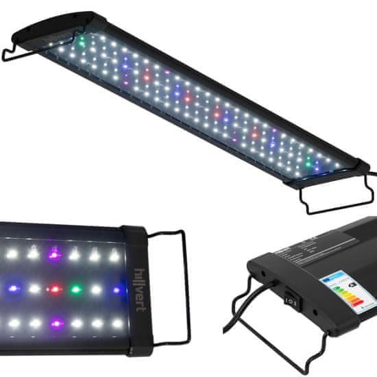 Hillvert LED akvarijska svetloba za rast rastlin polnega spektra 78 LED diod 56 cm 18 W