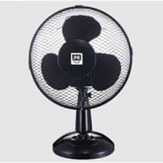 SHE namizni ventilator, 40 cm, 40 W, črn