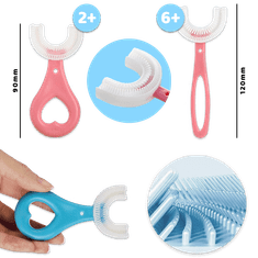 Sofistar Inovativno oblikovana otroška zobna ščetka - 2 kosa v kompletu, roza
