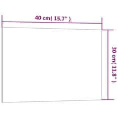 Vidaxl Stenska magnetna tabla bela 40x30 cm kaljeno steklo