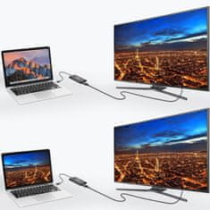 Choetech Razdelilni adapter USB tipa C Thunderbolt 3, črn